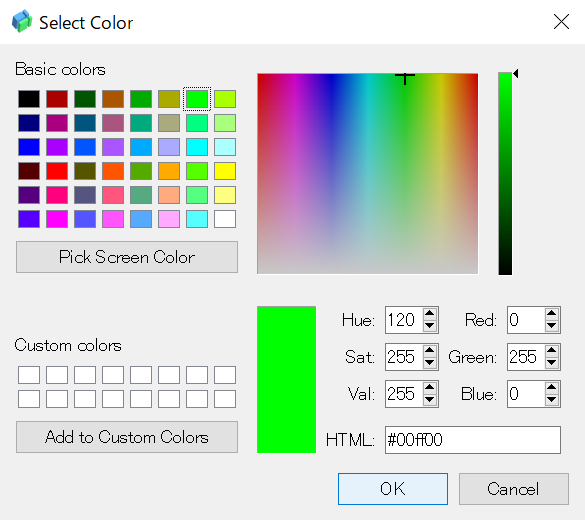 change color of items set color